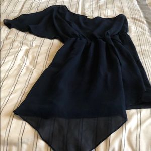 Anthropologie one shoulder chiffon summer dress